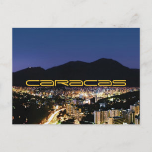 Caracas by night postcard