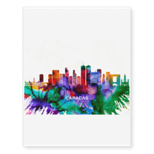 Caracas Skyline Temporary Tattoos