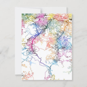 Caracas Venezuela City Map Postcard