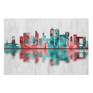 Caracas Venezuela Skyline Faux Canvas Print