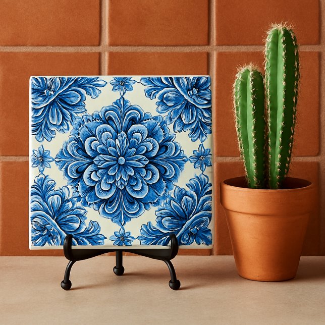 Caracol Azul Talavera Mexican Ceramic  Ceramic Tile (Creator Uploaded)