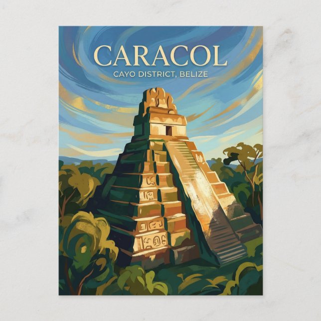 Caracol Maya Ruins Belize Postcard (Front)