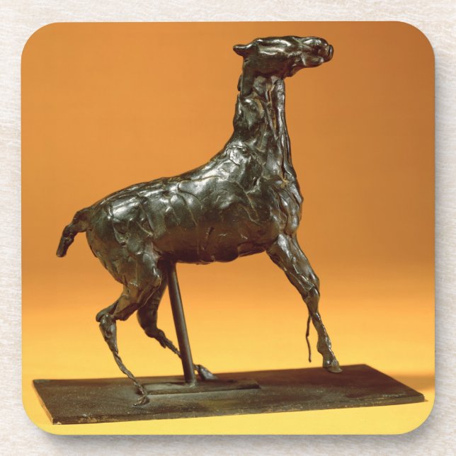 Caracoling Horse (bronze) Beverage Coaster (Front)