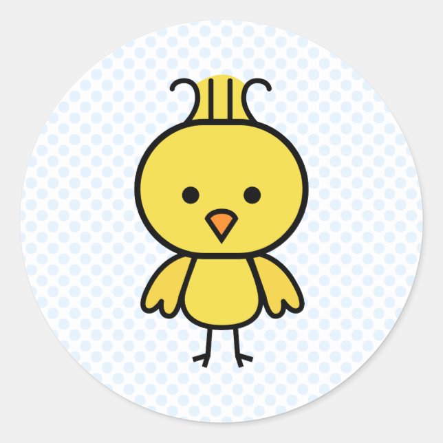 Caraline canary classic round sticker (Front)