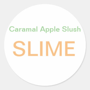 Caramal Apple slush SLIME logo Classic Round Sticker