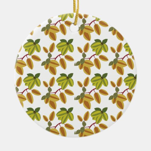 Carambola Green Ceramic Ornament