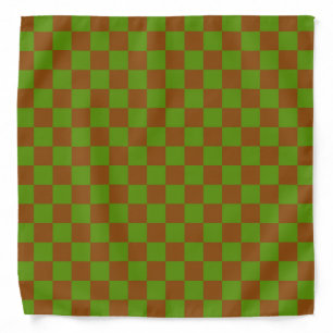 Caramel apple checkered board pattern bandana