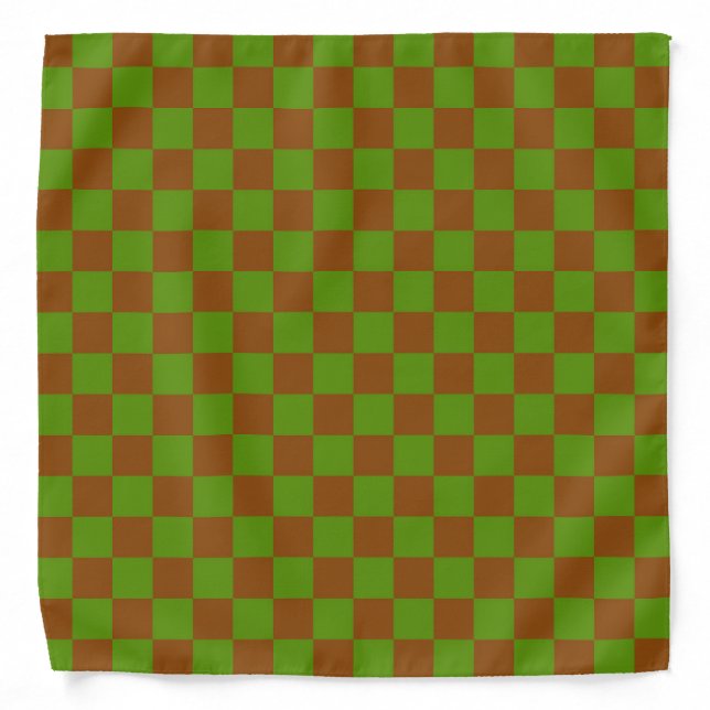 Caramel apple checkered board pattern bandana (Front)