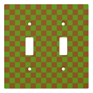 Caramel apple checkered board pattern light switch cover