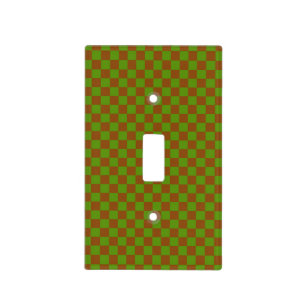 Caramel apple checkered board pattern light switch cover