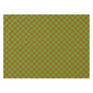 Caramel apple checkered board pattern tablecloth