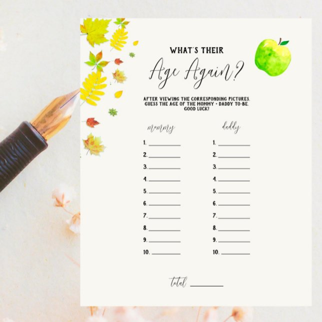 Caramel Apple (G) Baby What's Their Age Again Game (Creator Uploaded)