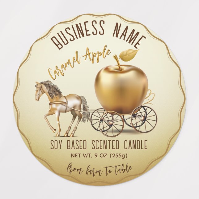 Caramel Apple Labels (Design 1)