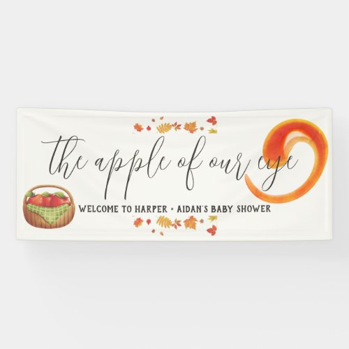 Caramel Apple Red Baby Shower Welcome Vinyl Banner