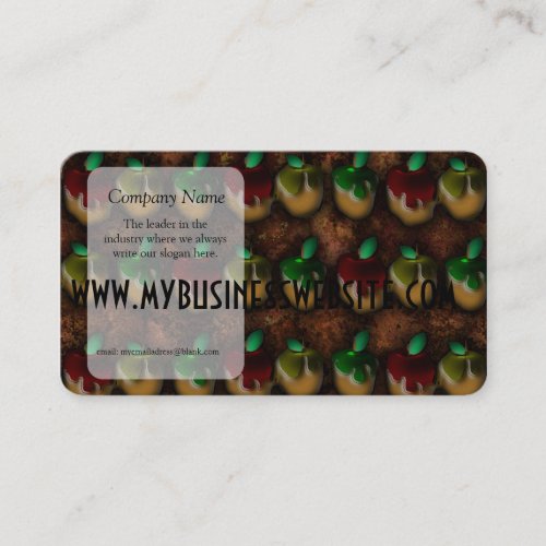 Caramel Apples Pattern Business Card