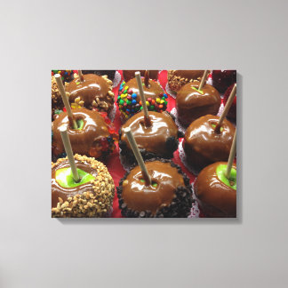 Caramel Apples Wrapped Canvas Print