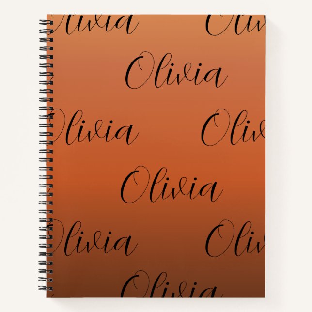 Caramel brown Gradient Notebook (Front)