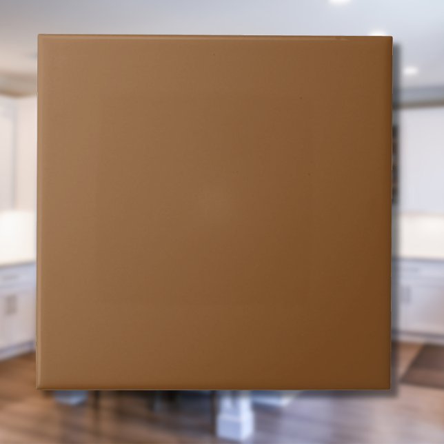 Caramel Brown Solid Color | Classic Elegant Ceramic Tile (Creator Uploaded)