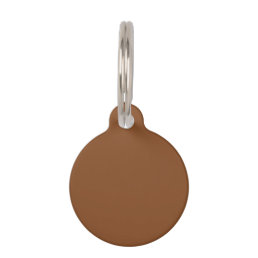 Caramel Cafe Solid Color Pet ID Tag