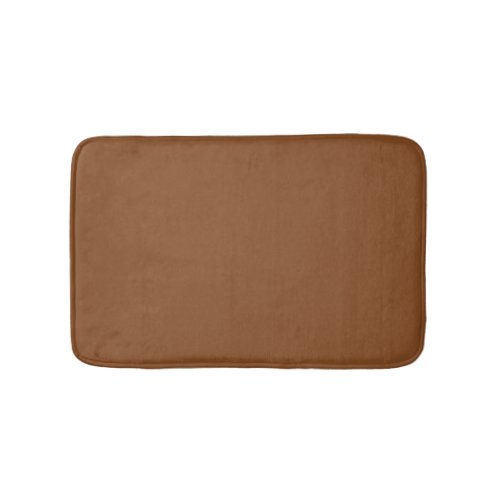 Caramel Cafe Warm Neutral Brown Solid Color Print Bath Mat
