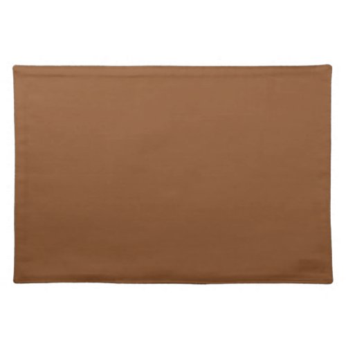 Caramel Cafe Warm Neutral Brown Solid Color Print Cloth Placemat