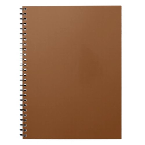 Caramel Cafe Warm Neutral Brown Solid Color Print Notebook