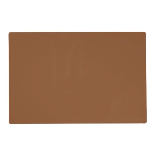 Caramel Cafe Warm Neutral Brown Solid Color Print Placemat