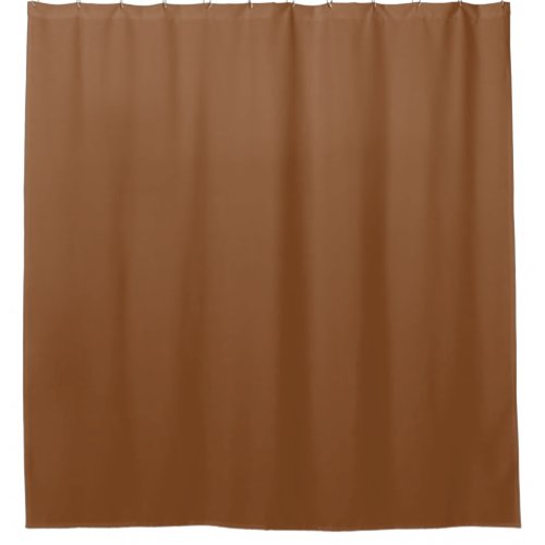 Caramel Cafe Warm Neutral Brown Solid Color Print Shower Curtain