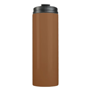 Caramel Cafe Warm Neutral Brown Solid Color Print Thermal Tumbler