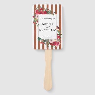 Caramel Café Wedding Hand Fan