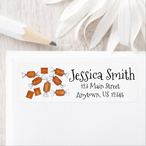 Caramel Candy Sweet Tooth Candies Personalized Label