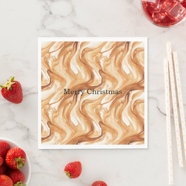 Caramel Carmel Candy Swirls Christmas Napkins (Insitu)