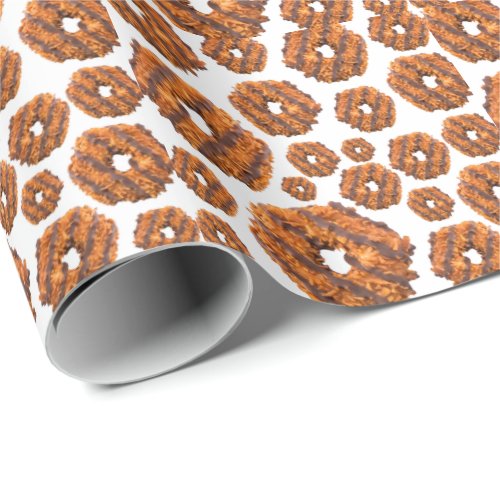 Caramel cookie pattern  wrapping paper