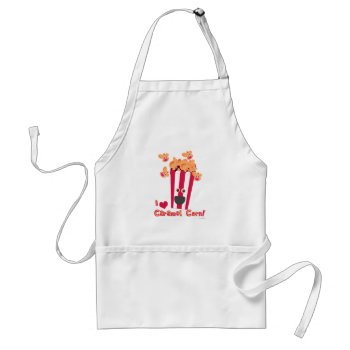 Caramel Corn Love Adult Apron by Anotherfort at Zazzle