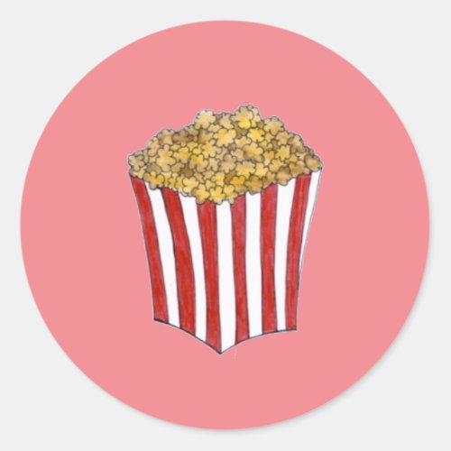 Caramel Corn Movie Butter Popcorn Foodie Stickers