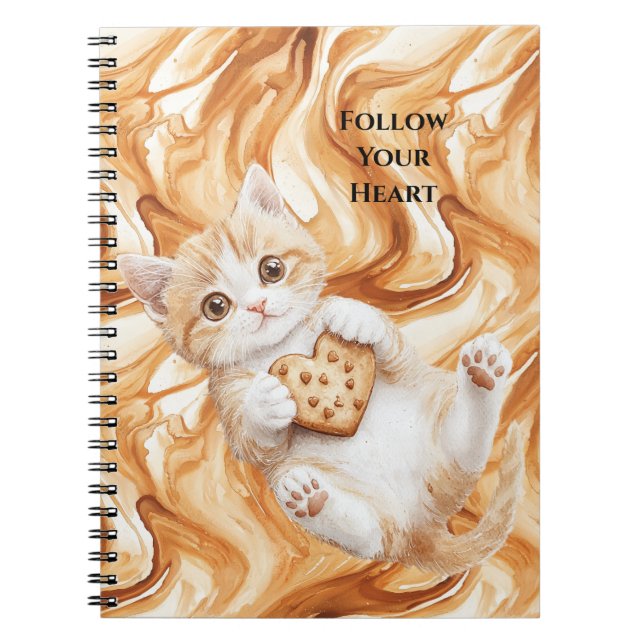 Caramel Cream Cat Cookie Notebook (Front)
