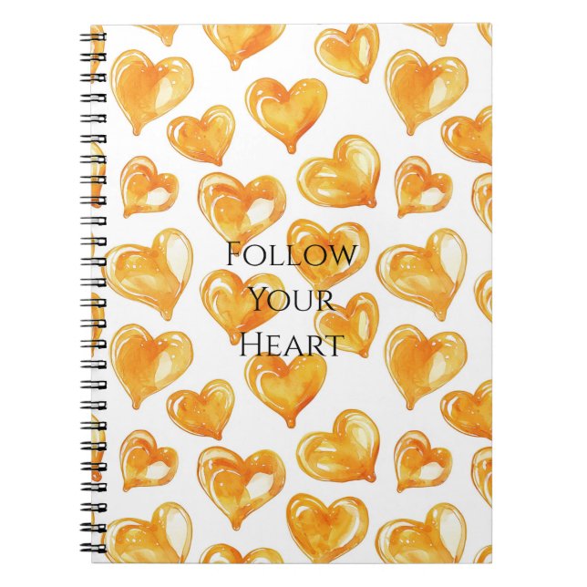 Caramel Cream Hearts Notebook (Front)