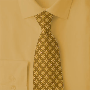Caramel Diamond Starburst Neck Tie