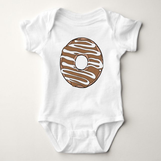 Caramel Donut, Doughnut, Glaze, Icing, Frosting Baby Bodysuit (Front)