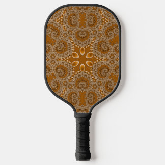 Caramel Fractal Lace  Pickleball Paddle