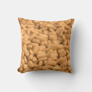 Caramel hard candies throw pillow