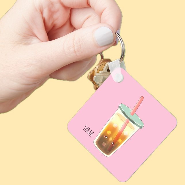 Caramel Iced Coffee With Cream Foam  Keychain (Creator Uploaded)