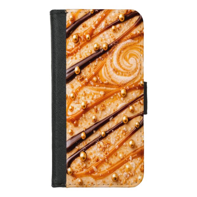 Caramel Macchiato Inspired PopTart Coffee Vibes iPhone Wallet Case (Front)