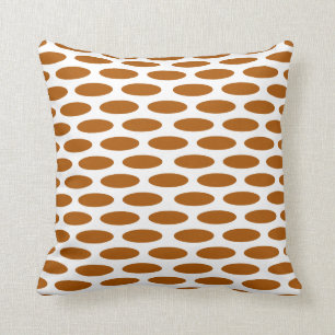 Caramel Modern Oval @ Emporiomoffa Throw Pillow
