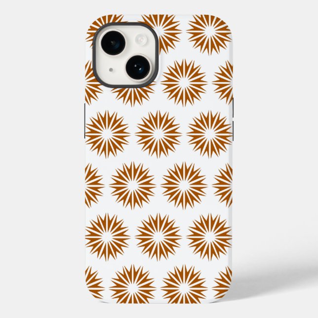 Caramel Modern Sunbursts Case-Mate iPhone Case (Back)