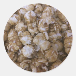 Caramel Pop Corn Classic Round Sticker