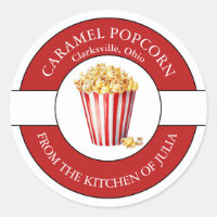 Caramel Popcorn Label