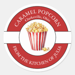 Caramel Popcorn Label