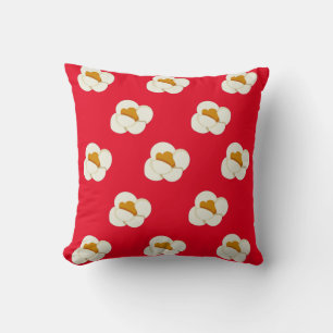 Caramel Popcorn Pattern Throw Pillow