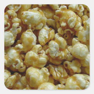 Caramel Popcorn Square Sticker